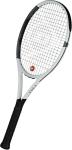 Dunlop Sports Pro 265 Pre-Strung Tennis Racket, 1/4 Grip, White/Black