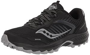 Saucony Men's Excursion TR15 Trail Running Shoe, Black/Shadow, 14