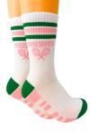 Super Fly Goods Performance Socks Men & Women Novelty Athletic Socks for Sports Golf Tennis Pickleball Yoga Unisex (Tennis Crew Pink)