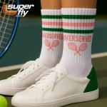 Super Fly Goods Performance Socks Men & Women Novelty Athletic Socks for Sports Golf Tennis Pickleball Yoga Unisex (Tennis Crew Pink)