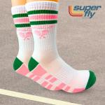 Super Fly Goods Performance Socks Men & Women Novelty Athletic Socks for Sports Golf Tennis Pickleball Yoga Unisex (Tennis Crew Pink)