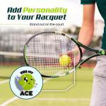 TRESSIS Tennis Racket Dampener - Cute Fun Kiss My Ace Design - 2-Pack - Vibration & Noise-Reducing Tennis Shock Absorber for Racquets - Secure, Easy-Install Accessories for Players of All Levels
