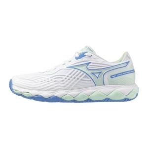 Mizuno Wave Enforce Tour 2 AC Women's Tennis Shoe, All Court Shoe, White-Frontier Blue, US Womens 8.5