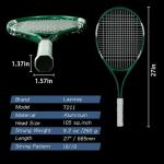 Tennis Rackets 2 Players Recreational for Beginners,Pre-Strung 27 Inch Light Adult Racquet Set for Women Men with Tennis Balls,Overgrips and Carry Bag (Green)