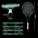 Tennis Rackets 2 Players Recreational for Beginners,Pre-Strung 27 Inch Light Adult Racquet Set for Women Men with Tennis Balls,Overgrips and Carry Bag (Green)