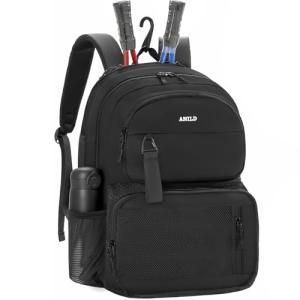 ANILD Tennis Bag Multi-Sport Tennis Racket Backpack for 2 Rackets with Ventilated Shoe Compartment for Men & Women