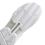 adidas Women's Courtjam Control 3 Tennis Sneaker, White/Silver Metallic/Grey, 7.5