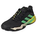 adidas Men's Barricade Tennis Shoe, White/Beam Green/Beam Yellow, 12