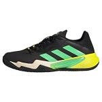 adidas Men's Barricade Tennis Shoe, White/Beam Green/Beam Yellow, 12