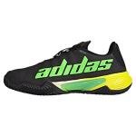 adidas Men's Barricade Tennis Shoe, White/Beam Green/Beam Yellow, 12