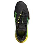 adidas Men's Barricade Tennis Shoe, White/Beam Green/Beam Yellow, 12