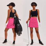 Ekouaer Skort Golf Skirts for Women Tennis Athletic Skirt Inner Shorts Pocket Floral Running Workout Sports Skorts,Hot Pink Print Medium