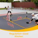 Portable Pickleball Rebounder Net with Kitchen Lines System, Tennis Ball Machines, Solo Training Net System for Dinks, Volleys & Drives, Accuracy Trainer with Carry Bag, for Backyard