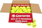 GAMMA Sports Pressureless Tennis Balls Box, Bulk Tennis Balls, Premium Tennis Accessories, 75 Balls, Tennis Practice, Tennis Training, Pet Toys, Dog Ball, Coach, Indoor & Outdoor Play