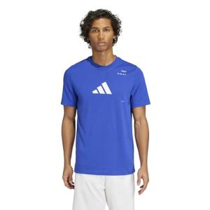 adidas Men's Tennis Category Graphic T-Shirt, Lucid Blue, Medium