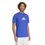 adidas Men's Tennis Category Graphic T-Shirt, Lucid Blue, Medium