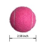 HPWFHPLF Tennis Balls, 12 Pack Advanced Training & Practice Tennis Balls for Beginners, Pet Dogs Playing Balls, Includes Mesh Carry Bag (Pink)