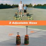 ZUKNC Lightweight Tennis Ball Hopper – Holds 50+ Tennis Balls or 40+ Pickleballs | Durable & Portable Adjustable Tennis Ball Picker | Great for Hard Court, Clay, Grass, Car Trunk (Orange)