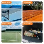 ZUKNC Lightweight Tennis Ball Hopper – Holds 50+ Tennis Balls or 40+ Pickleballs | Durable & Portable Adjustable Tennis Ball Picker | Great for Hard Court, Clay, Grass, Car Trunk (Orange)