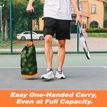 ZUKNC Lightweight Tennis Ball Hopper – Holds 50+ Tennis Balls or 40+ Pickleballs | Durable & Portable Adjustable Tennis Ball Picker | Great for Hard Court, Clay, Grass, Car Trunk (Orange)