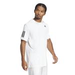 Adidas Men's Club Tennis Climacool 3-Stripes T-Shirt, White, Medium