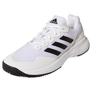 adidas Men's GameCourt 2 Tennis Shoe, White/Core Black/White, 8