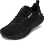 BRONAX Wide Tennis Shoes for Women Lace up Round Toe Comfortable Stylish Size 8w Athletic Gym Lightweight Sneakers Female Training All Black 39