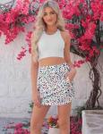 LouKeith Golf Skirts for Women Tennis Skirt with Zipper Pockets High Waisted Running Casual Athletic Skorts Built-in Shorts Boho Flowers M