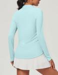 Heathyoga Womens Long Sleeve Workout Tops Golf Shirts for Woman UPF 50+ UV Sun Protection SPF Shirts Quarter Zip Pullover