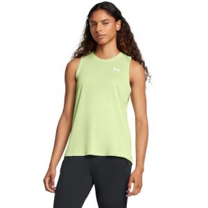 Under Armour Womens Tech Tank Top, (383) Retro Green / / White, Medium