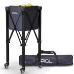 Navy Blue Pickleball Ball Caddy - Wheeled Cart, Storage Bag - 100 pickleball capacity - Tennis Ball Hopper