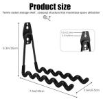 2 Pack Tennis Racket Holder, Wall Mounted Tennis Racket Storage Rack, Badminton Racket Stand for Badminton Rackets Tennis Rackets Table Tennis Rackets with Hardware and Anti-Scratch Silicone Tube