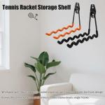 2 Pack Tennis Racket Holder, Wall Mounted Tennis Racket Storage Rack, Badminton Racket Stand for Badminton Rackets Tennis Rackets Table Tennis Rackets with Hardware and Anti-Scratch Silicone Tube