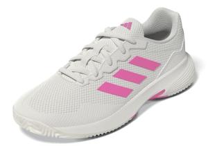 Adidas Women's Gamecourt 2.0 Tennis, White/Lucid Pink/Black, 7