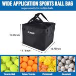 ELKCIP Portable Tennis Balls Hopper Bag, Replacement Storage Bag with Side Pockets, Lightweight Teaching Cart Bag for Pickleball, Baseball Ball, Table Tennis, Frame Not Included