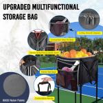 ELKCIP Portable Tennis Balls Hopper Bag, Replacement Storage Bag with Side Pockets, Lightweight Teaching Cart Bag for Pickleball, Baseball Ball, Table Tennis, Frame Not Included
