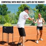 ELKCIP Portable Tennis Balls Hopper Bag, Replacement Storage Bag with Side Pockets, Lightweight Teaching Cart Bag for Pickleball, Baseball Ball, Table Tennis, Frame Not Included