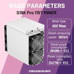 Antminer S19k Pro 115T ASIC Bitcoin Miner