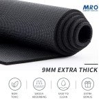 MRO Extra Large Yoga Mat, 12'x6'/9'x6'/7'x5'/6'x4' (9MM) Extra Wide and Thick Exercise Mats for Home Gym Workout, Non-Slip, Soft for Women and Men Fitness, Ideal for Barefoot Yoga, Pilates, stretching