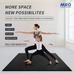 MRO Extra Large Yoga Mat, 12'x6'/9'x6'/7'x5'/6'x4' (9MM) Extra Wide and Thick Exercise Mats for Home Gym Workout, Non-Slip, Soft for Women and Men Fitness, Ideal for Barefoot Yoga, Pilates, stretching