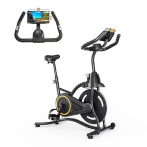 Maicifi Stationary Exercise Bike for Home Indoor Cycling Exercise Equipment with Adjustable Resistance Comfortable Seat Smartphone Holder Sleek Design for Home Gym Cardio Workout Training