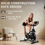 Maicifi Stationary Exercise Bike for Home Indoor Cycling Exercise Equipment with Adjustable Resistance Comfortable Seat Smartphone Holder Sleek Design for Home Gym Cardio Workout Training