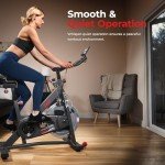 Sunny Health & Fitness Smart Pro Indoor Cycling Exercise Bike, Felt Resistance and Belt Drive with Bluetooth Connectivity and SunnyFit® App - SF-B901SMART