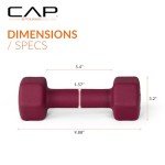 CAP Barbell Neoprene Dumbbell Weights, 10 lb Pair, Crimson