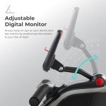 Sunny Health & Fitness Smart Compact Magnetic Rowing Machine with Stainless Steel Slide Rail – Magnetic Resistance Rower for Low-Impact Full-Body Workouts and Users up to 300 LB - SF-RW523043