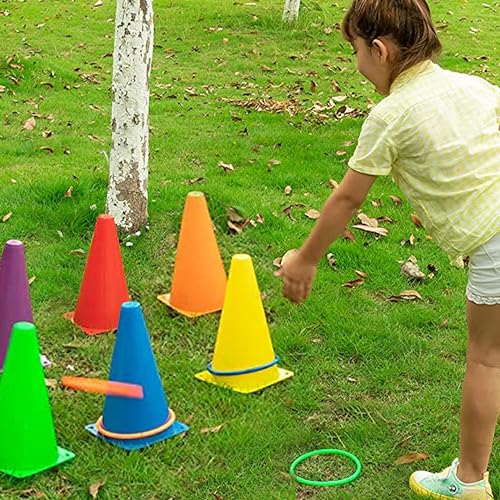 Carnival Toss Game Set with Rings and Cones