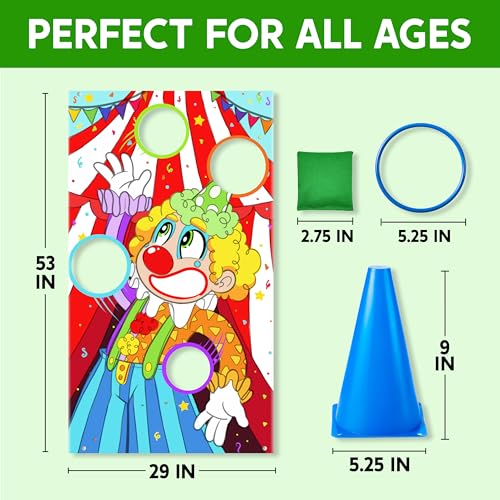 Carnival Toss Game Set with Rings and Cones