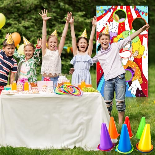Carnival Toss Game Set with Rings and Cones