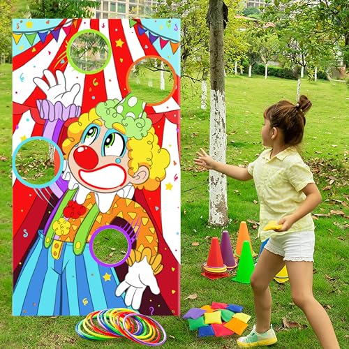 Carnival Toss Game Set with Rings and Cones