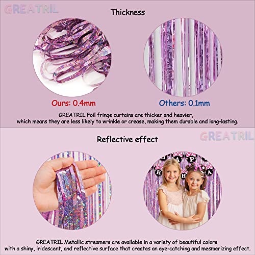 Pink Tinsel Curtain Party Backdrop - Foil Fringe